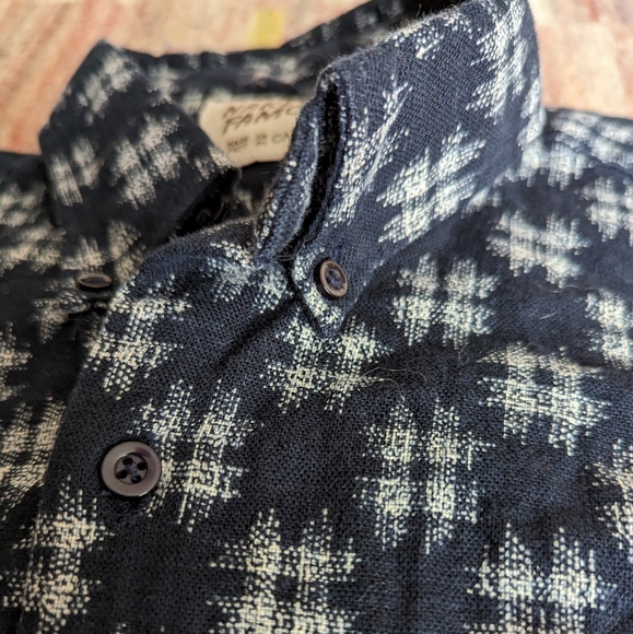 SOLD! Japanese Kasuri button-up shirt - Picture 2 of 4
